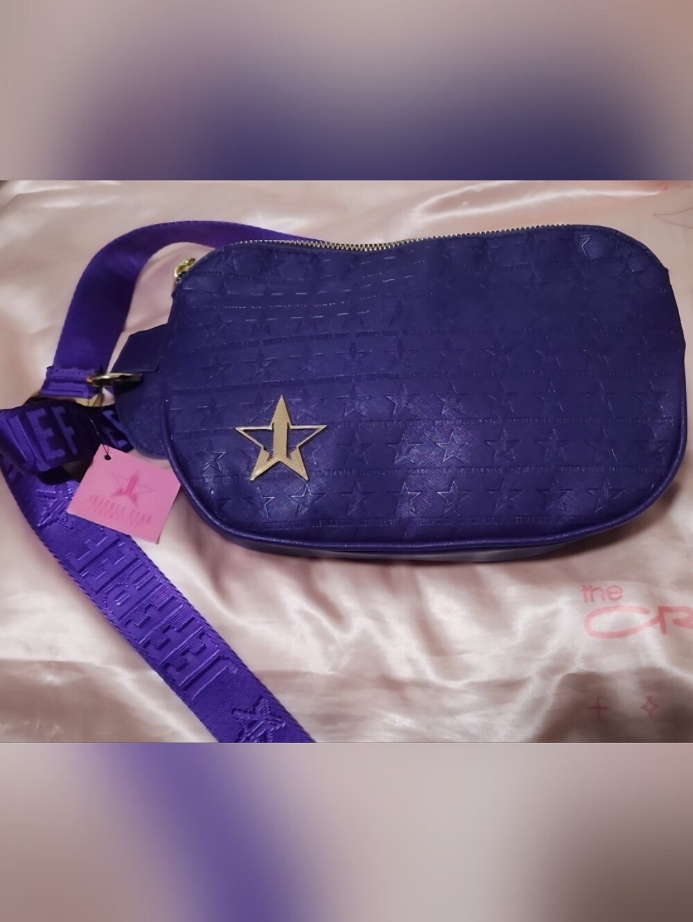 Jeffree Star Purple Fanny Belt Bag  with Pink Logo Tag